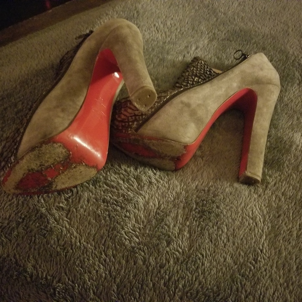 Christian Louboutin Snakeskin Boots - Picture 3 of 4